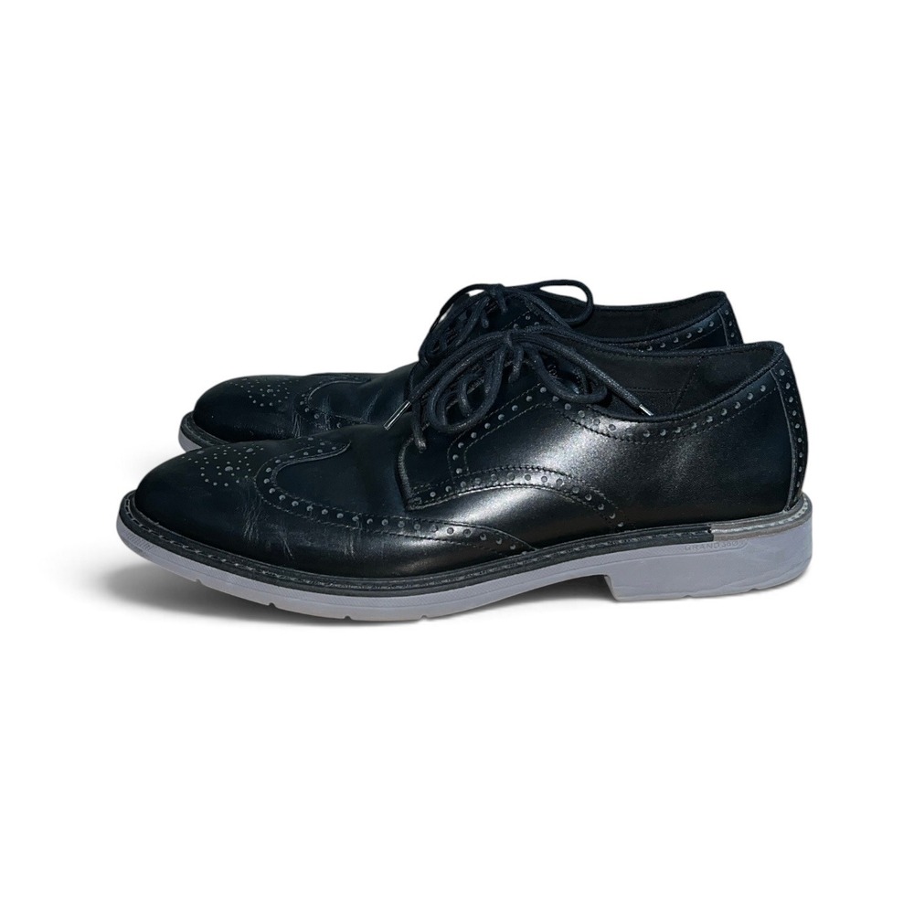 Cole Haan Grand 360 Wingtip Oxford Mens 11.5 M Black Leather C34601 Brogue